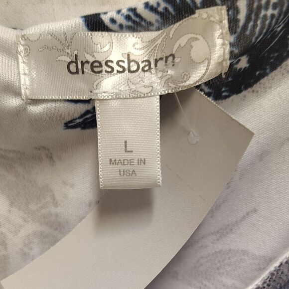 Dress Barn Blue and White Relaxed Blouse - Picture 2 of 3